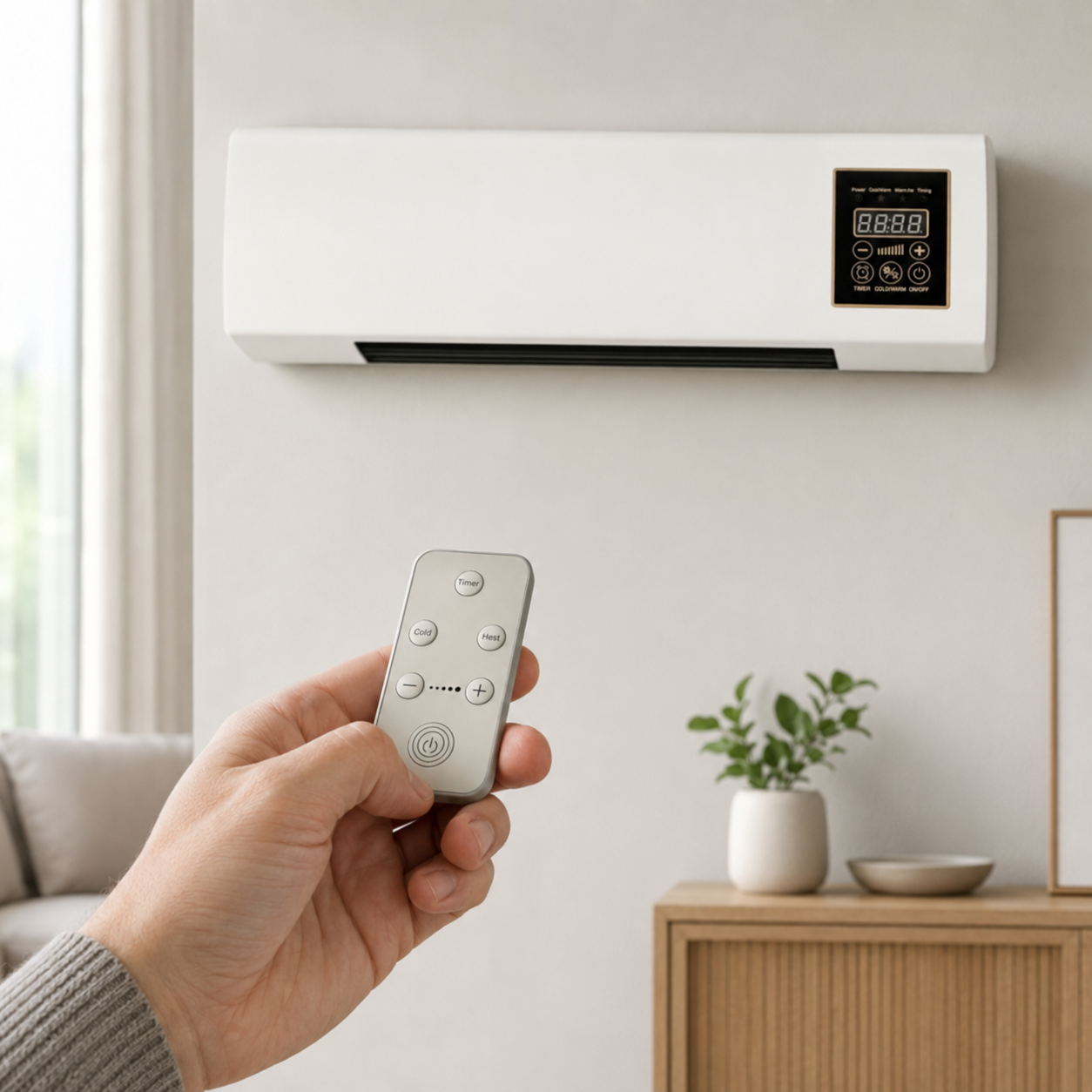 Calefactor de Pared 2 en 1 HeatWall 1800W