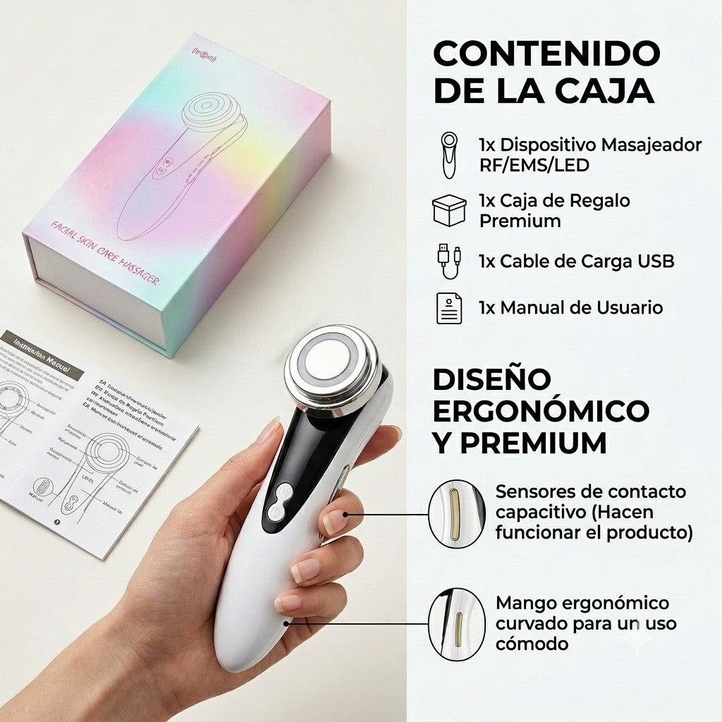 Kevianna UltraLift Pro™ | Dispositivo Facial de Radiofrecuencia, EMS y LED