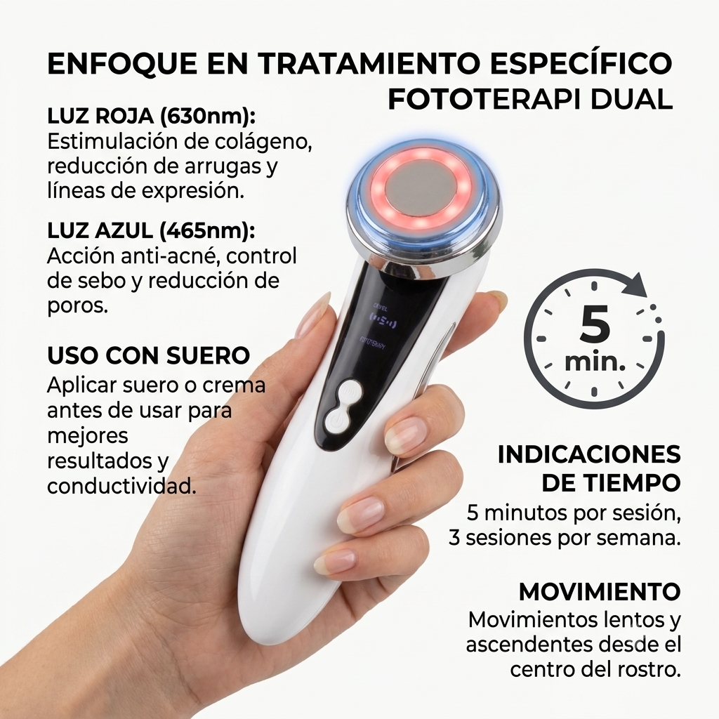 Kevianna UltraLift Pro™ | Dispositivo Facial de Radiofrecuencia, EMS y LED